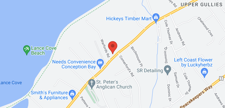 map of 1210 Conception Bay Highway Unit#C
